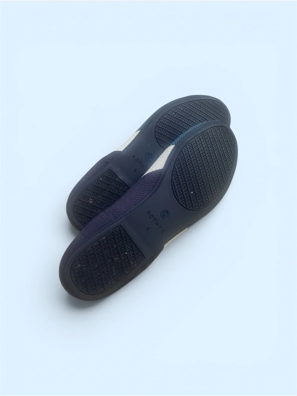 Rothy’s The Loafer Blue Colorblock Knit Flats Size 8